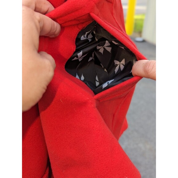 Torrid NWT 0x Large Red Double Breasted Peacoat Coat - Picture 9 of 12